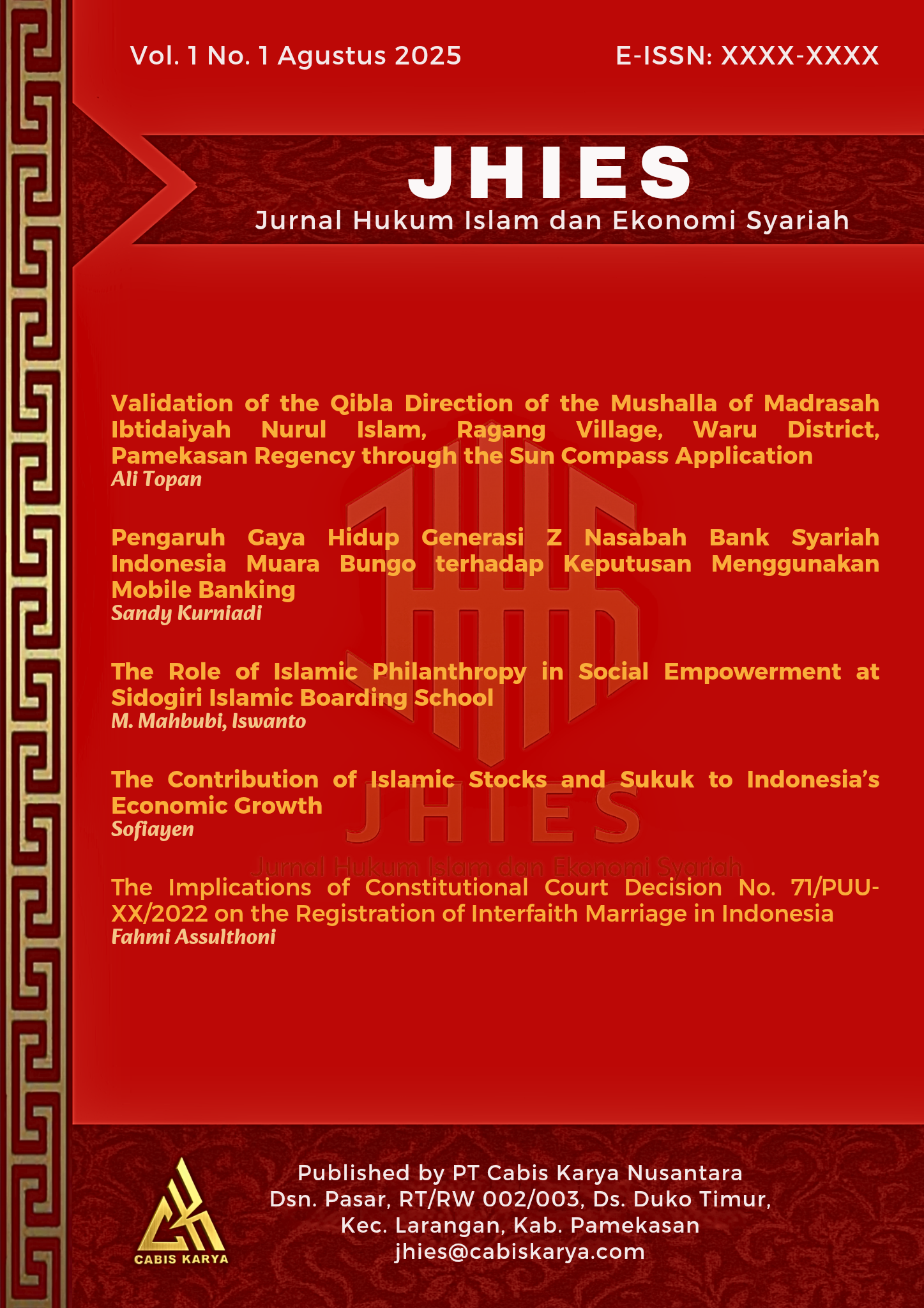 					View Vol. 1 No. 1 (2025): August Edition
				