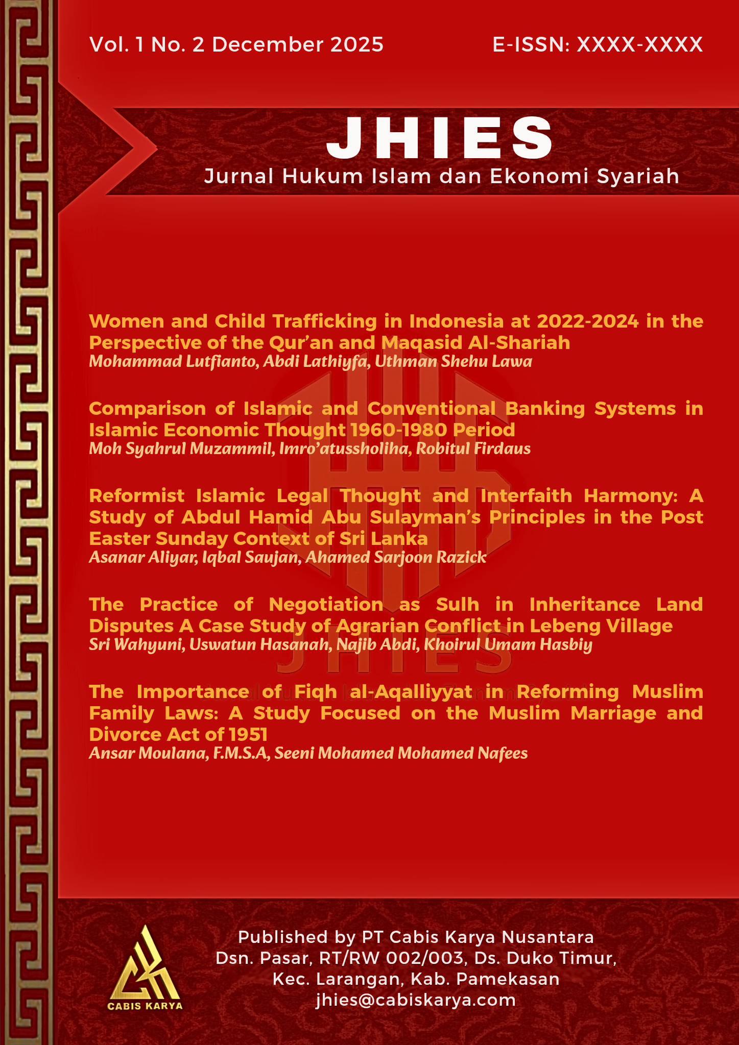 					View Vol. 1 No. 2 (2025): December Edition
				