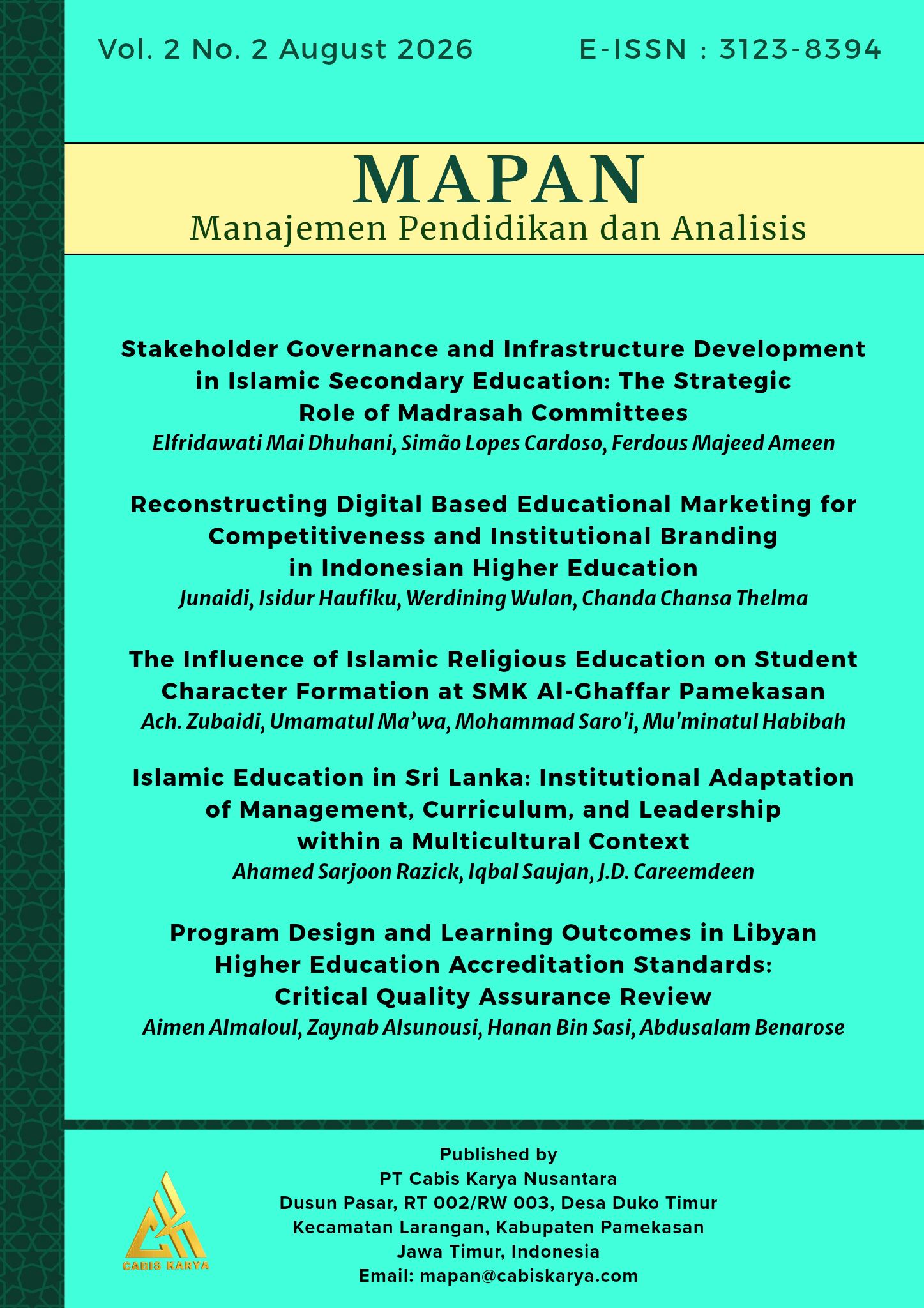 					Lihat Vol 2 No 2 (2026): Edisi Agustus
				