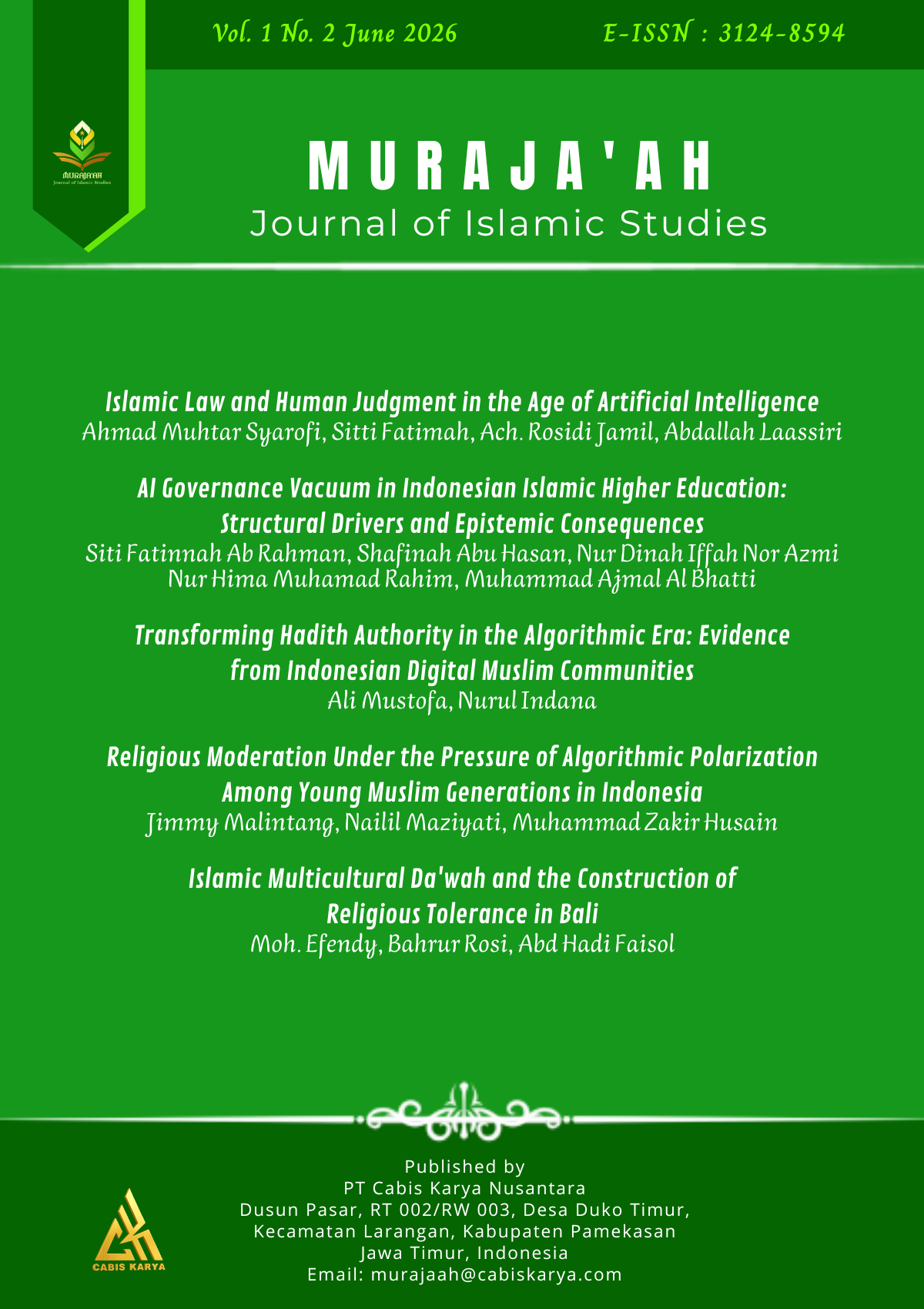 					Lihat Vol 1 No 2 (2026): Edisi Juni
				